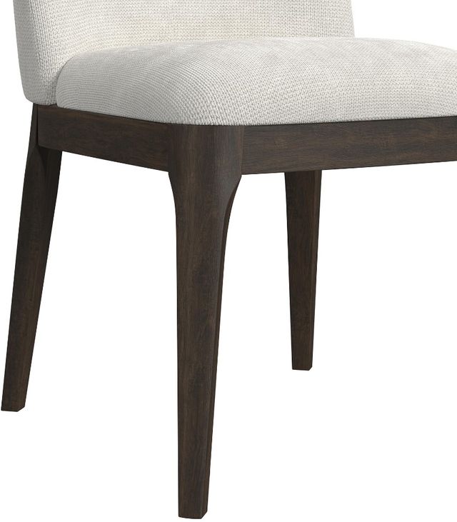 Elements International Sylvie Dark Brown/White Upholstered Dining Side Chair-4