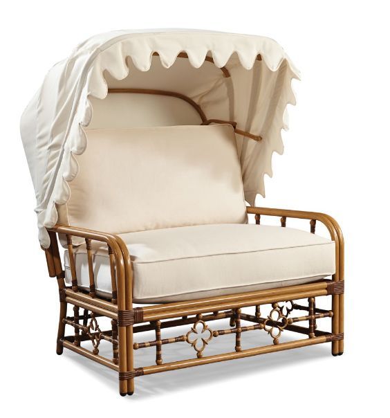 Lane Venture® Mimi by Celerie Kemble Brown/Cream Outdoor Aluminum Loveseat-0
