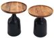 A & B Home 2-Piece Black/Brown End Table Set-2