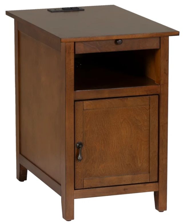 Powell® Butras Hazelnut Accent Table With USB-0