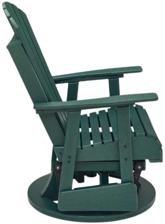 Signature Design by Ashley® Shell Beach Green Stainless Steel Outdoor Swivel Glider Chair-2