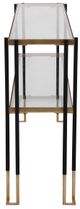 Uttermost® Kentmore Glass Top Console Table with Matte Black and Gold Frame-3