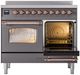 Ilve® Nostalgie II Series 40" Matte Graphite Pro Style Induction Range-3