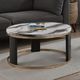 Furniture of America® Bogor Black/White Cocktail Table with Black/Gold Base-2