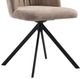 Armen Living Hallie Almond/Black Swivel Dining Side Chair-4