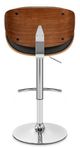 Armen Living Naples Black/Walnut Adjustable Bar Stool-4