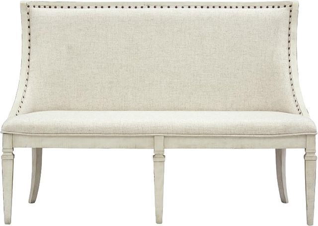 Magnussen Home® Newport Alabaster Bench with Upholstered Seat and Back-1