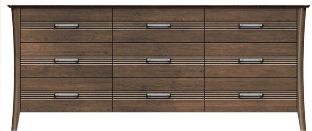 Country View Woodworking Westroom Bedroom Brown Maple 81" Dresser-0