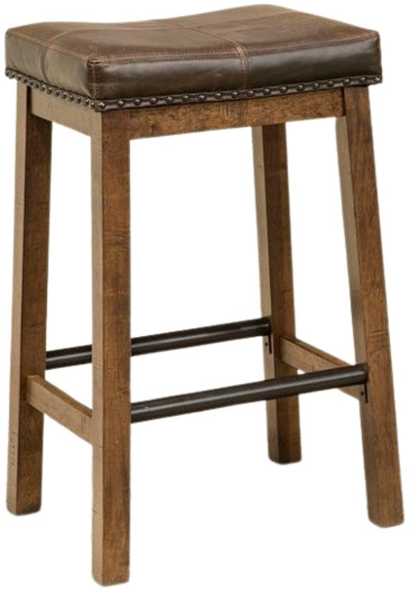 Intercon Taos Canyon Brown 30" Backless Barstool-0