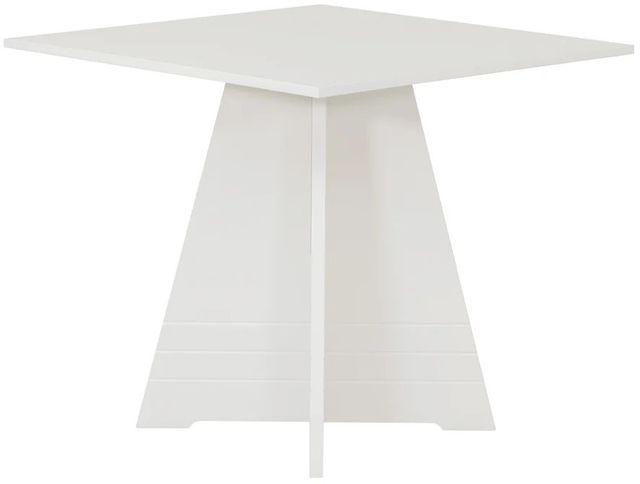 Linon Nancy White Square Pedestal Table-4