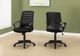 Chaise de bureau en tissu noir Monarch Specialties®-0