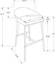 Monarch Specialties Inc. 2 Piece Grey Bar Stool-1