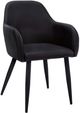 Monarch Specialties Inc. 2-Piece Black Arm Chair Set with Black Metal Legs-0