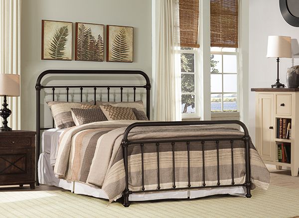 HH2 Home Kirkland Dark Bronze Full Metal Bed without Frame-3