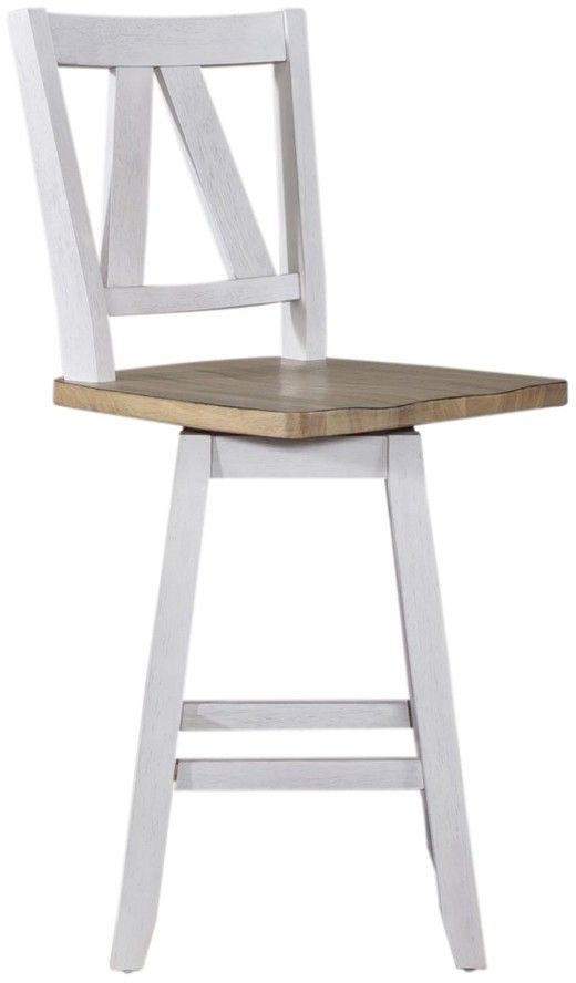 Liberty Furniture Lindsey Farm 5-Piece Sandstone/Weathered White Gathering Table Set-3