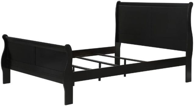 Crown Mark Louis Philip Black King Sleigh Bed-2