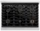 ZLINE Autograph Edition Paramount 36" 5.2 cu. ft. Stainless Steel with Polished Gold Helix Handle and Knob Accents Dual Fuel Range with 6 Burner Gas Cooktop and Electric Convection Oven-3
