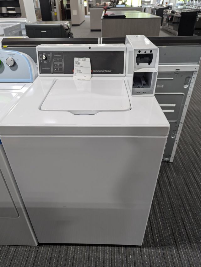 Speed Queen® Commercial 3.19 Cu. Ft. White Coin Slide Top Load Electric Washer