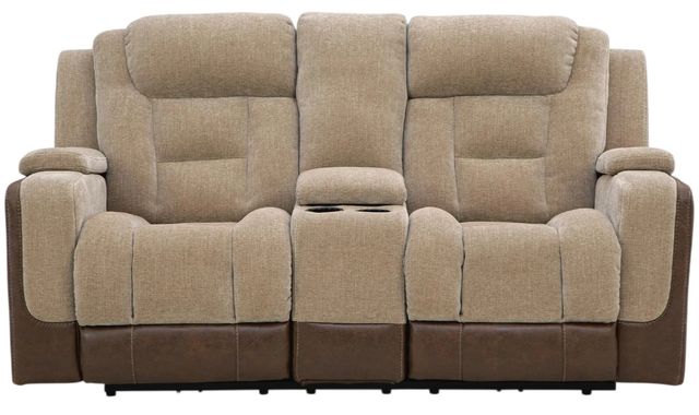 Signature Design by Ashley® Mixed Motion Brownstone Power Reclining Loveseat-2
