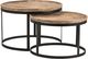Crestview Collection Bengal Manor Traymore Brown Nesting Cocktail Table Set with Black Base -0