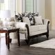 Furniture of America® Cassani Light Gray/Walnut Loveseat-0