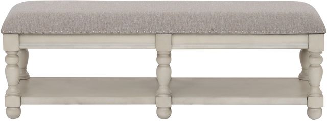 Powell® Carrington Antique White/Gray Bench-3