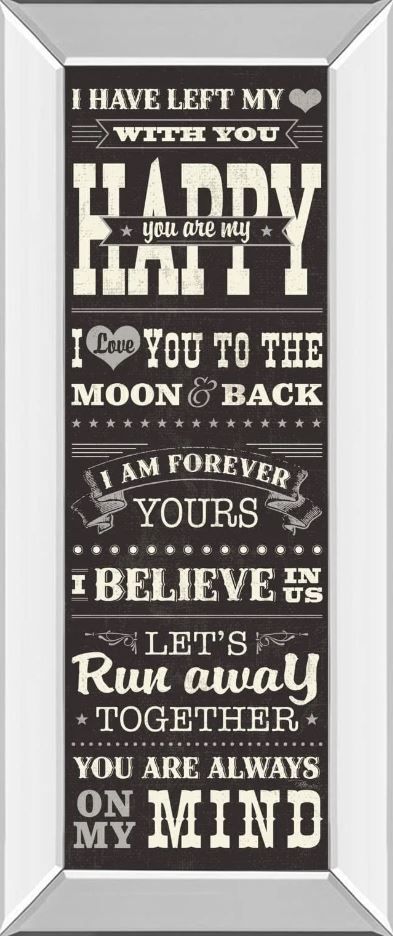 Classy Art L-O-V-E Il by Pela Studio Mirror Framed Wall Art-0