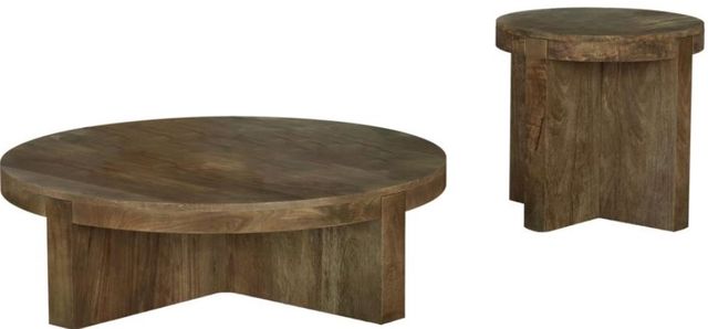 Coaster® Kinkaid 2-Piece Brown Occasional Table Set-0