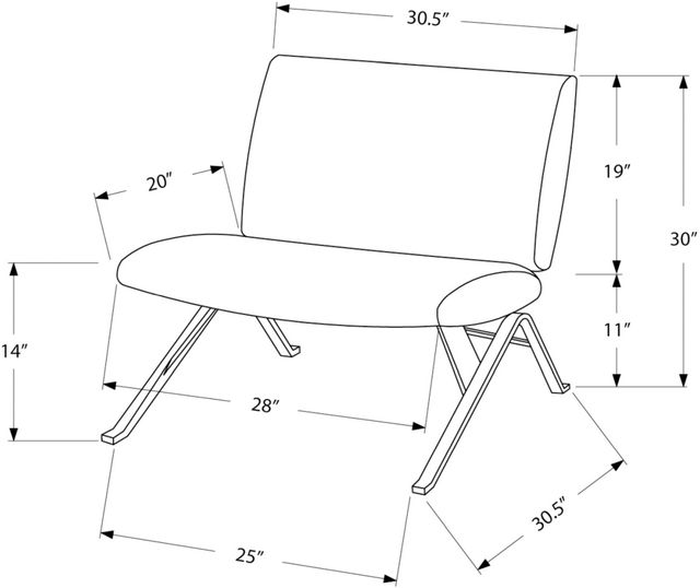 Monarch Specialties Inc. Teal Accent Chair-3