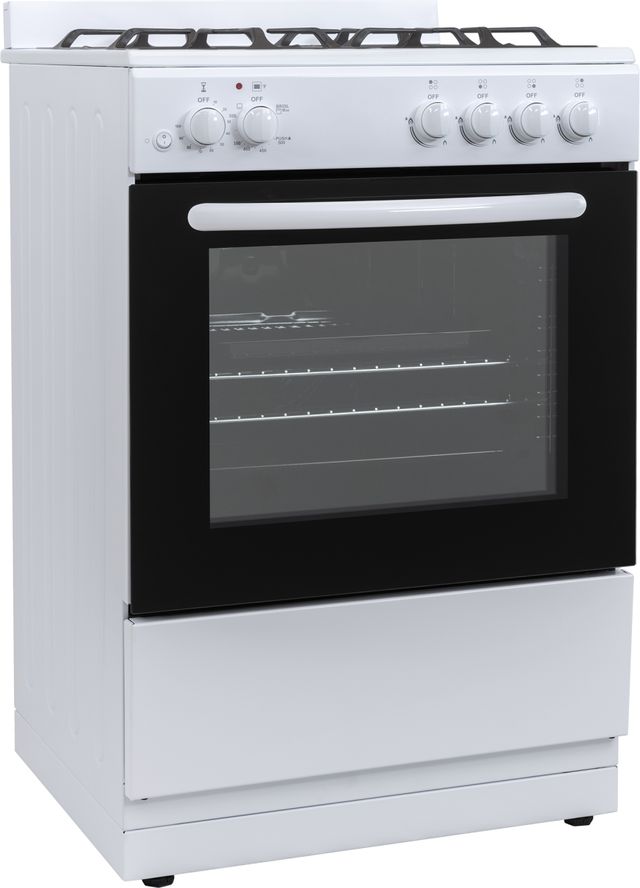 Element® 24" White Freestanding Gas Range-1