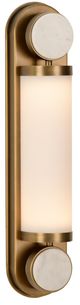 Wildwood Lamps Emmons Antique Brass/Natural White/Milk Sconce-1