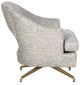 Fairfield® Customizable Jamie Memory Swivel Chair with Brushed Brass Legs-2
