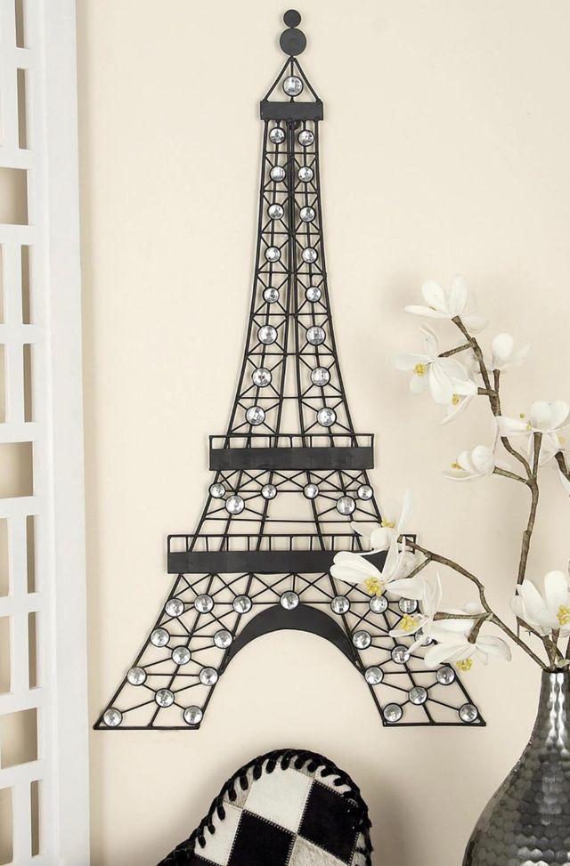 Deco Marche Black 18” Eiffel Tower Wall Decor-4
