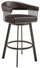 Armen Living Bronson Java Finish Paint 29" Bar Swivel Bar Stool-0