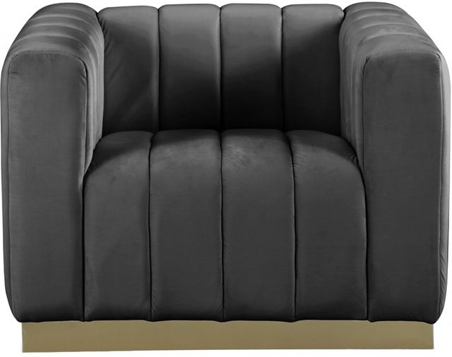 Meridian Furniture Marlon Grey Velvet Chair-2