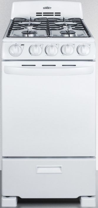 Summit® 20" White Freestanding Gas Range-0