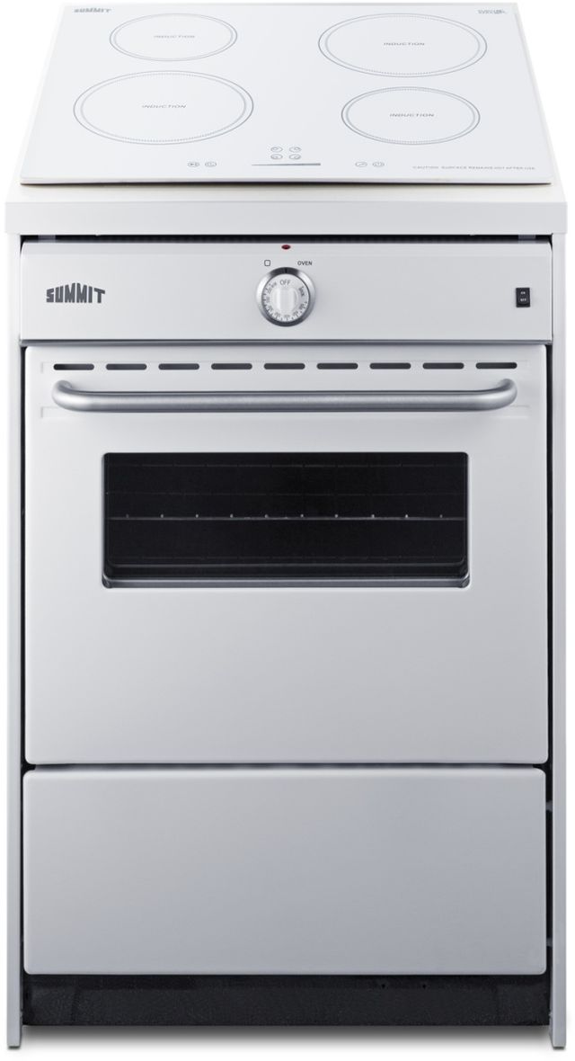 Summit® 24" White Slide In Induction Range-3
