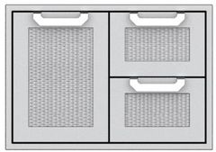 Hestan® Professional 30" Stainless Steel Outdoor Double Drawer and Storage Door Combination