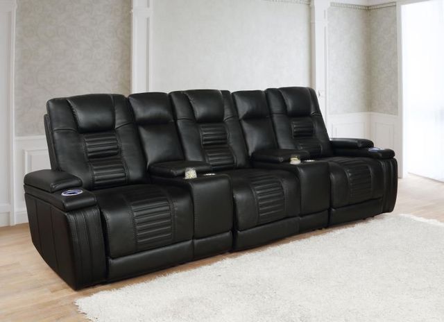 Coaster® Zane 6-Piece Black Theater Seating-1