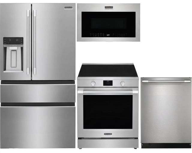Frigidaire Professional® 4 Piece Smudge-Proof® Stainless Steel Electric Kitchen Package-0