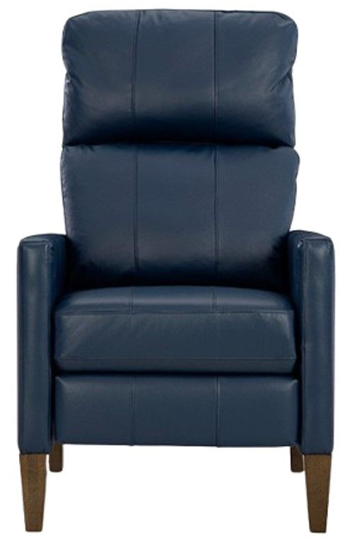 Best® Home Furnishings Customizable Janae Leather Power High Leg Recliner with Honey Birch Legs-2