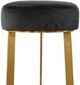 Harp & Finial® Ainsley Black/Brushed Gold Bar Stool-1