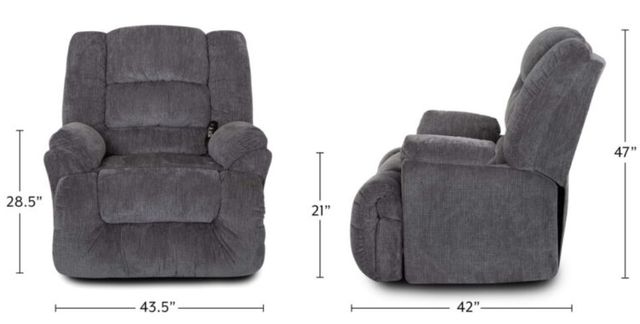 Franklin™ Stockton Cash Tobacco 3-Way Chaise Power Lift Recliner-2