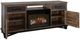 International Furniture Direct Loft Brown Gray Fireplace TV Stand-4
