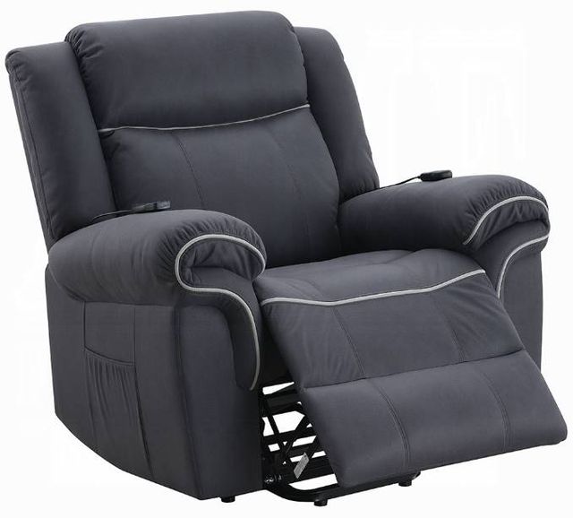 ACME Furniture Domana Dark Blue Power Lift Recliner with Heat and Massage-1