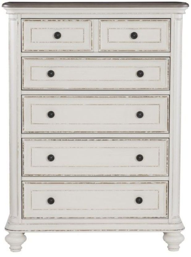 Mazin Furniture Baylesford Antique White Chest-1