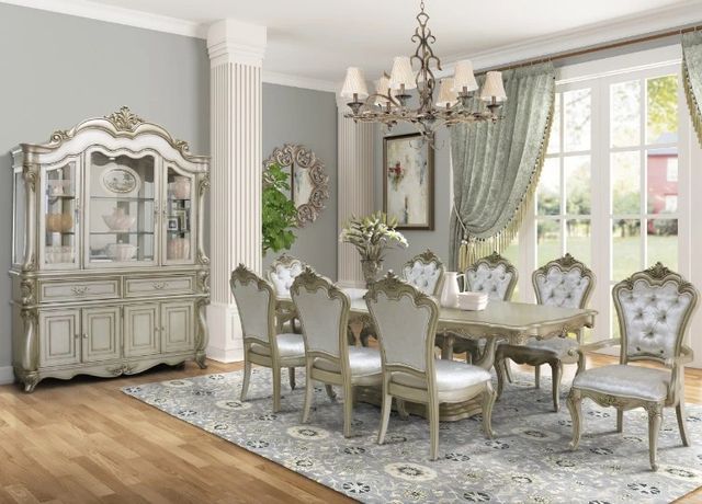 New Classic® Home Furnishings Monique Champagne/Silver Dining Side Chair-1