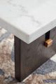 Signature Design by Ashley® Burkhaus White Coffee Table with Dark Brown Base-5