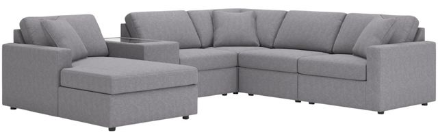 Signature Design by Ashley® Modmax 6-Piece Granite Left-Arm Facing Sectional and Chaise with Console-0