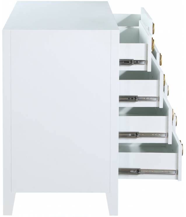 Meridian Furniture Bowtie Gold/White Dresser-2